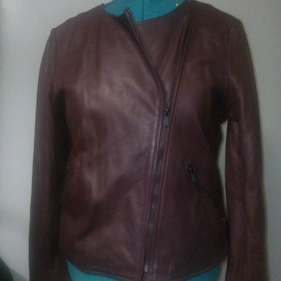 Neiman Marcus The Leather Collection Moto Jacket Sz L - Picture 6 of 15
